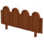 Ограждание садовое ПП 500x250x12 вишня, кр. кирпич