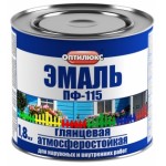 Эмаль ОПТИМАКС ПФ-115 белая глянцевая 0.8 кг, 1.8 кг, 2.7 кг